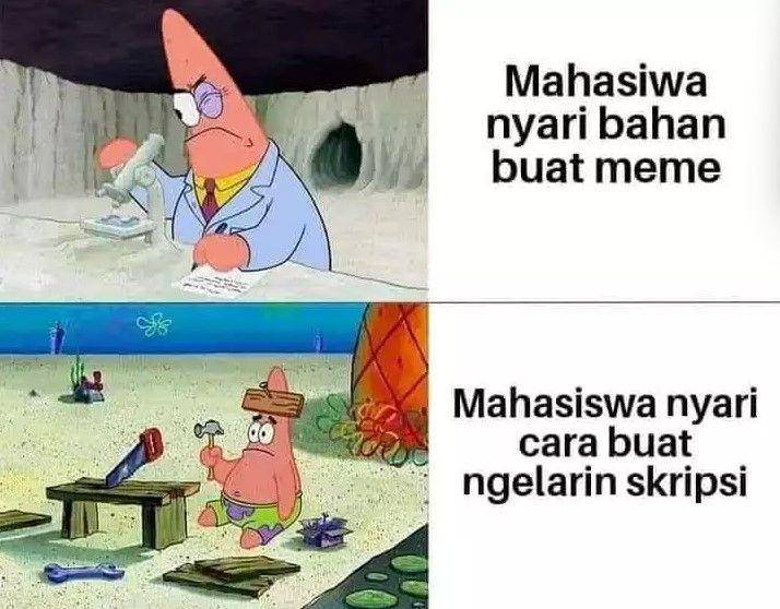 meme lika-liku skripsi (facebook.com/uenpehshitposting)