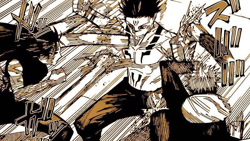 Maki dan Yuji berduet melawan Sukuna (Dok. Mangaplus / Jujutsu Kaisen )