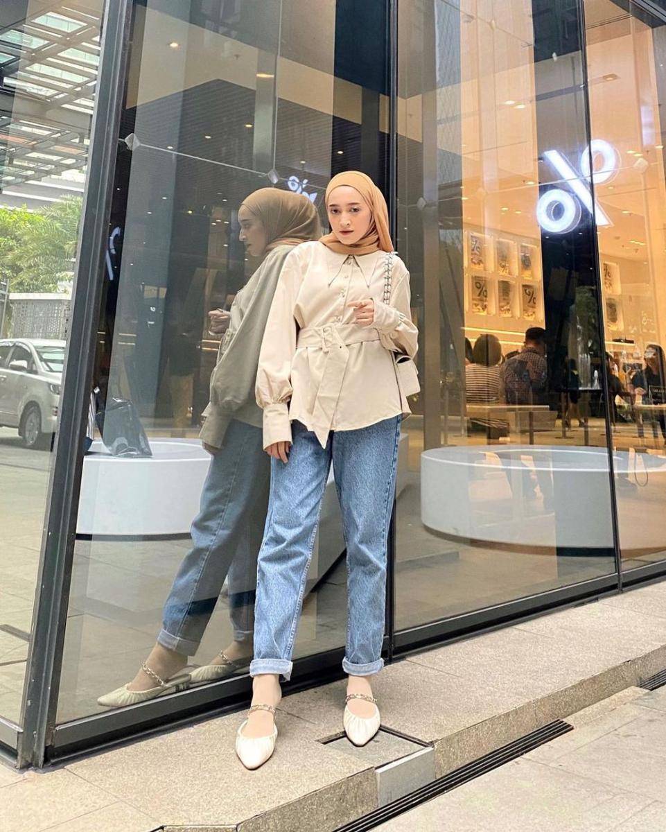 OOTD hijab cewek bumi ala selebgram Seviqe Febinita (instagram.com/seviqfebinita)