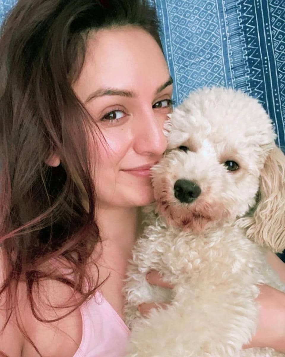 Akriti Kakar dan anjingnya (instagram.com/akritikakar)