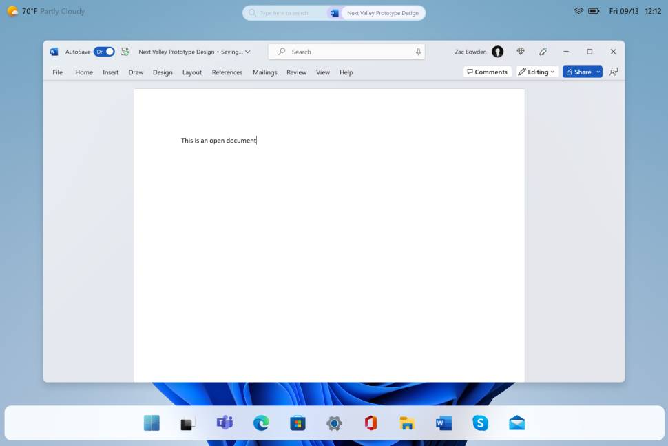 ilustrasi potensi tampilan Windows 12 (windowscentral.com/Zac Bowden)