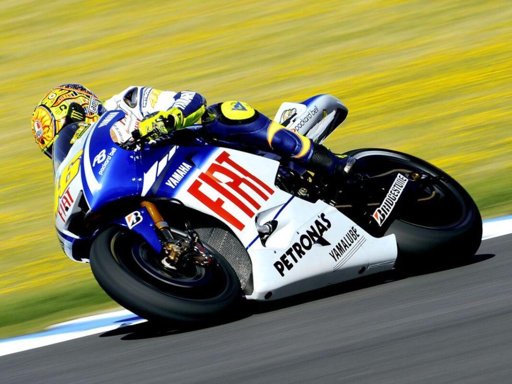 Valentino Rossi beraksi di Sirkuit Jerez musim 2009. (motogp.com)
