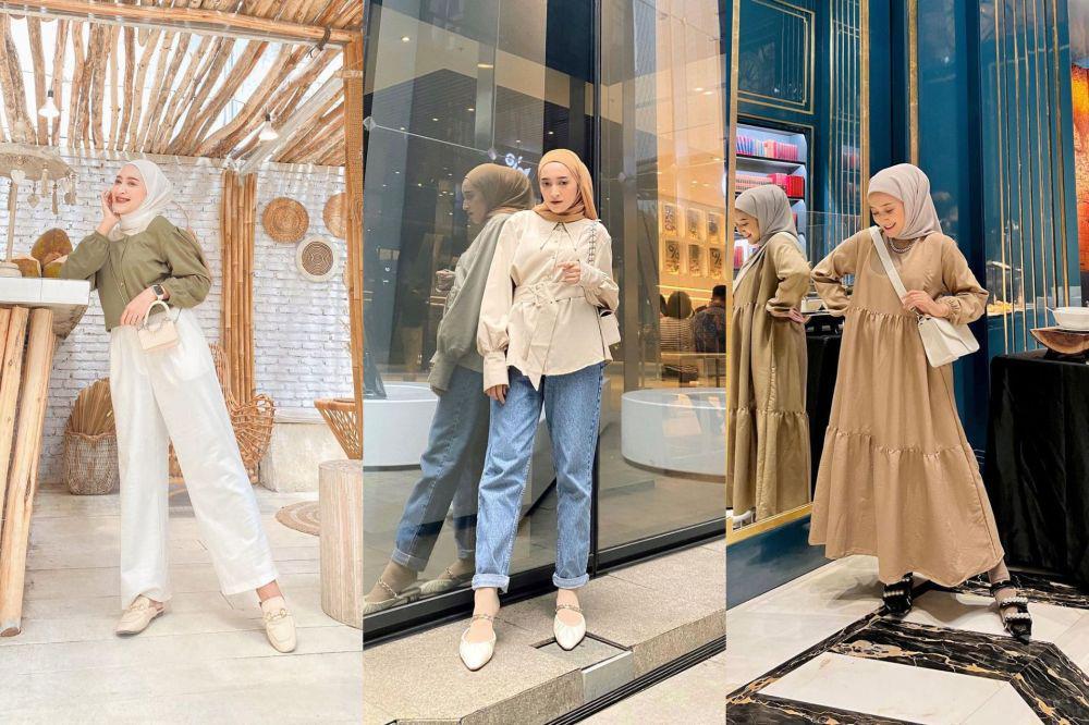 11 OOTD Hijab Cewek Bumi ala Selebgram Seviqe Febinita, Elegan