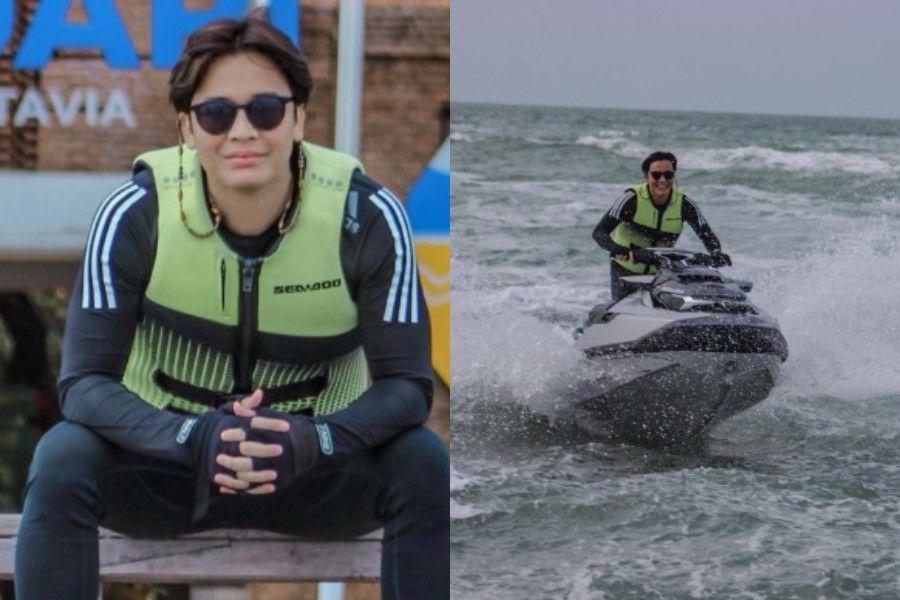 9 Potret Billy Syahputra Jajal Olahraga Jet Ski, Gagah!