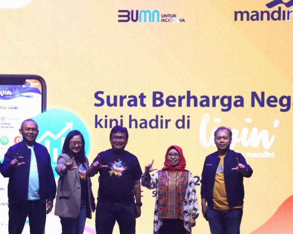 Peluncuran layanan finansial dan investasi baru pada Livin’ by Mandiri, yaitu Surat Berharga Negara (SBN) Ritel Perdana. (Dok. Bank Mandiri)