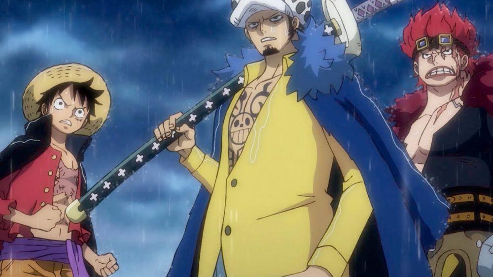 Luffy, Law, dan Kid (dok. Toei Animation/One Piece)