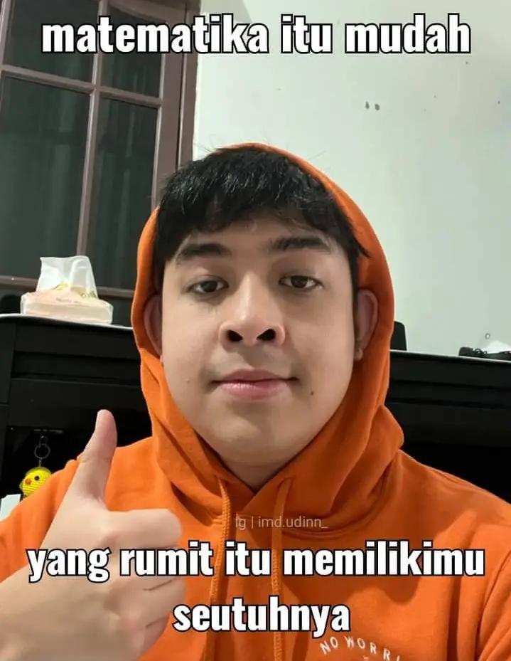 meme gombalan romantis ala anak matematika (facebook.com/Agus Setang Sekherrrr)