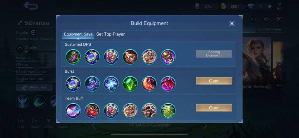 Build Silvanna (dok. Moonton/Mobile Legends)