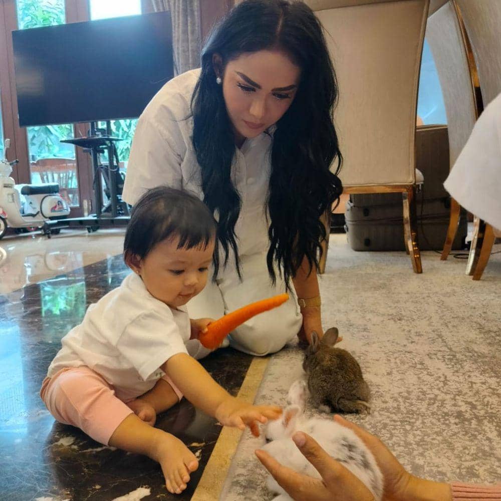 Krisdayanti saat momong Ameena (instagram.com/krisdayantilemos)