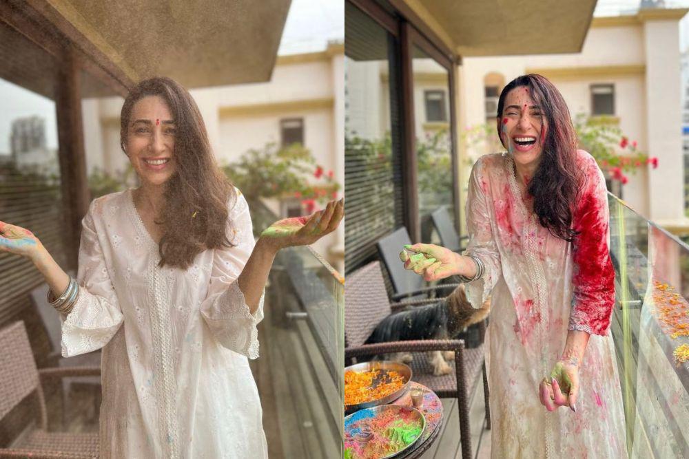 10 Momen Perayaan Holi Karisma Kapoor, Dirayakan di Balkon Rumah!