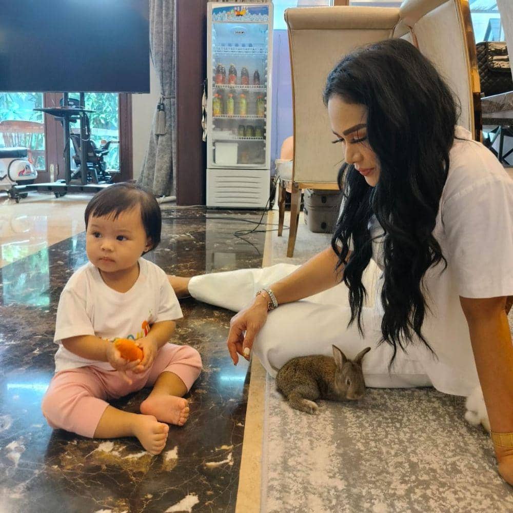 Krisdayanti saat momong Ameena (instagram.com/krisdayantilemos)
