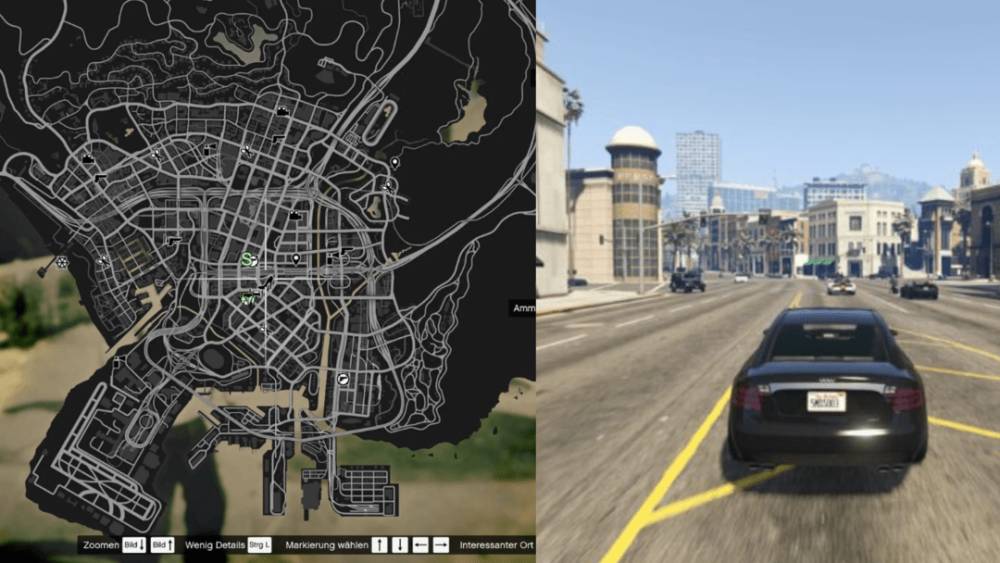 kolase map dan gameplay GTA V (dok. Rockstar Games/GTA V)