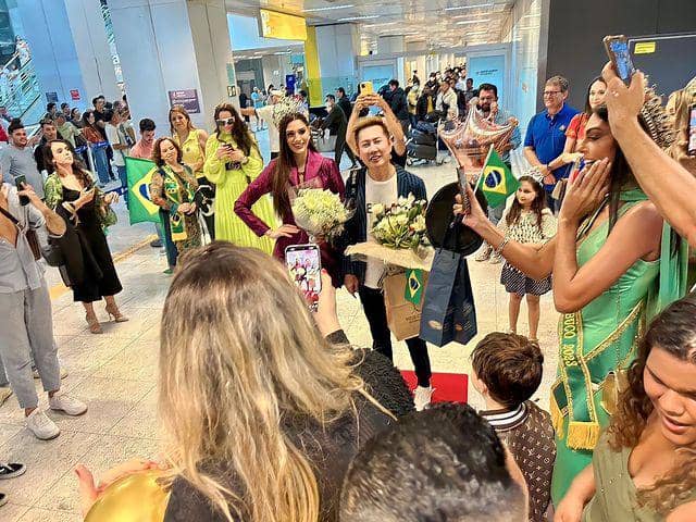 Potret Penyambutan Isabella Menin di Bandara Sao Paulo Guarulhos International (Instagram.com/missgrandinternational)