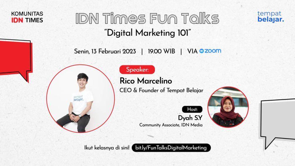 Sharing Session Class untuk Komunitas IDN Times Bisnis yang mengangkat tema "Fundamental Digital Marketing. (dok. IDN Times)