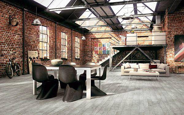 Ilustrasi desain interior rumah dengan tema industrial (decoist.com/Apavisa)