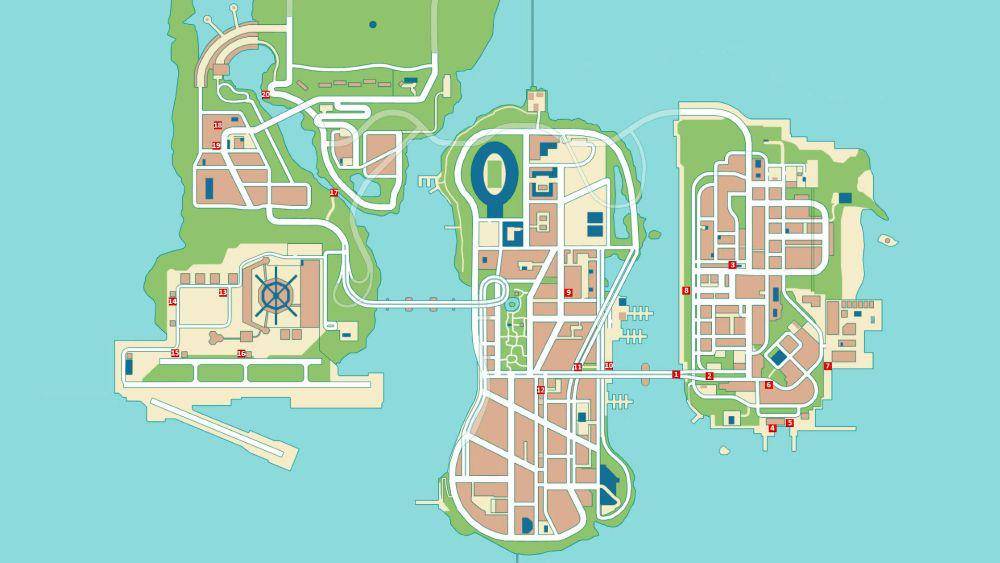 map GTA III (dok. Rockstar Games/GTA III)