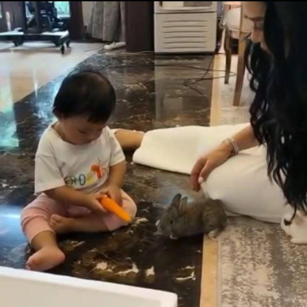 Krisdayanti saat momong Ameena (instagram.com/krisdayantilemos)