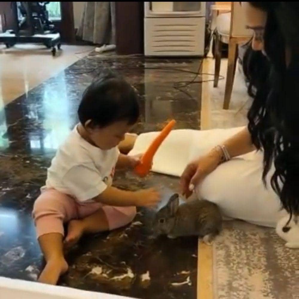 Krisdayanti saat momong Ameena (instagram.com/krisdayantilemos)