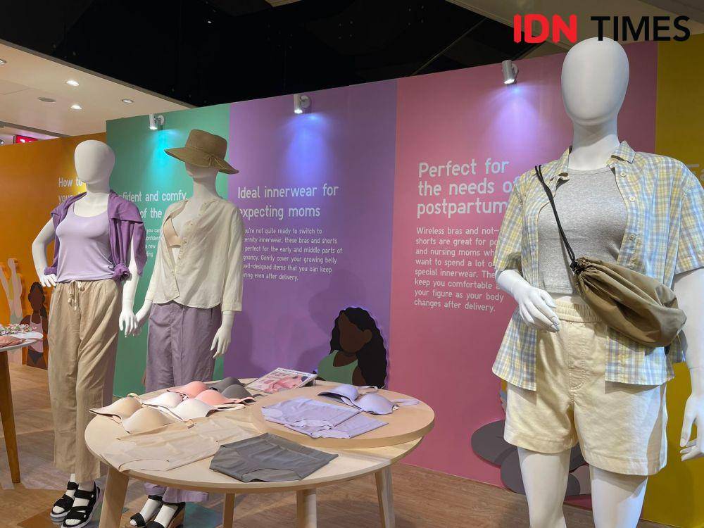 Koleksi innerwear bertema 'LifeWear for Her' dari UNIQLO. (7/3/23) (IDNTimes/Dina Fadillah Salma)