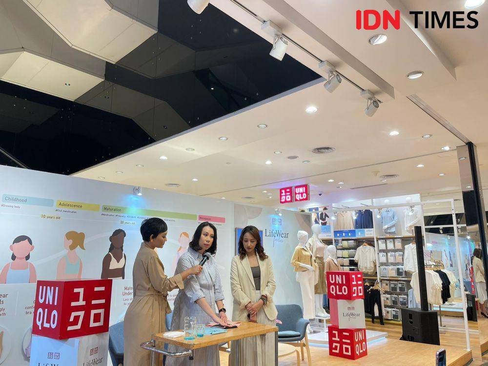 Koleksi innerwear bertema 'LifeWear for Her' dari UNIQLO. (7/3/23) (IDNTimes/Dina Fadillah Salma)