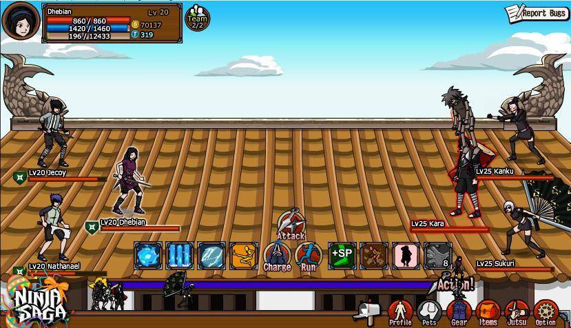 gameplay Ninja Saga (dok. Emagist Entertainment Limited/Ninja Saga)
