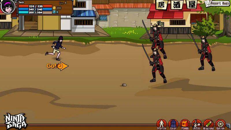 gameplay Ninja Saga (dok. Emagist Entertainment Limited/Ninja Saga)