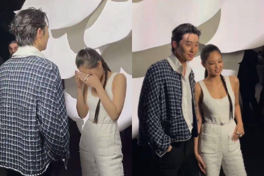 Park Seo Joon dan Jennie di Paris Fashion Week 2023 (instagram.com/wkorea)