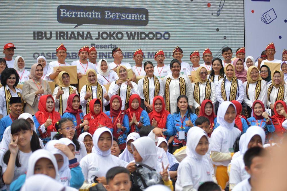 Ibu Negara dan OASE KIM Ajak Siswa SD Mainkan Permainan Tradisional