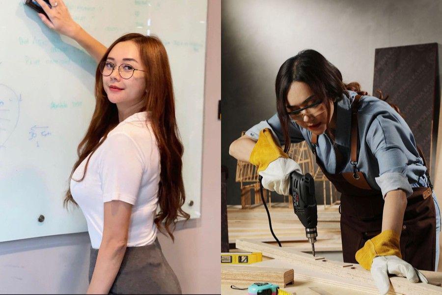 9 Potret Aura Kasih Cosplay Berbagai Profesi, Guru hingga Tukang Kayu!