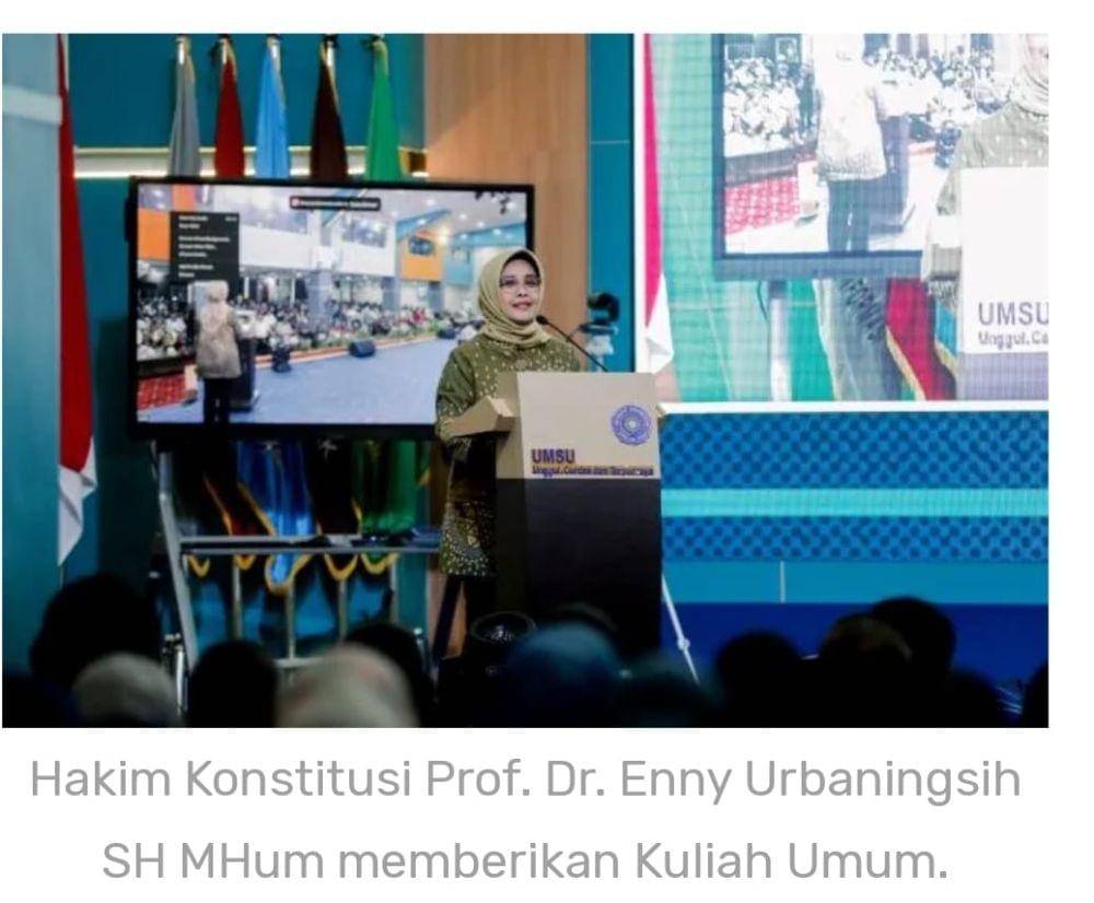 Pemanfaatan Smart Board Mini Court Room Kerjasama Mahkamah Konstitusi Republik Indonesia dan Universitas Muhammadiyah Sumatera Utara (UMSU) resmi diluncurkan. (Dok. IDN Times)