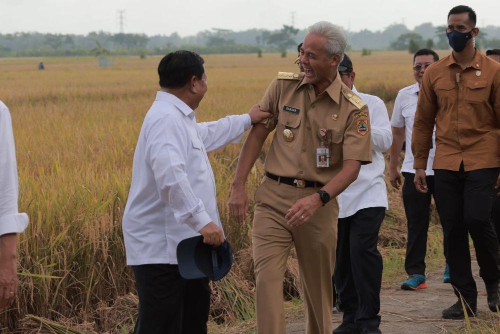 Prabowo Subianto bersama Ganjar Pranowo (dok. Tim Prabowo)