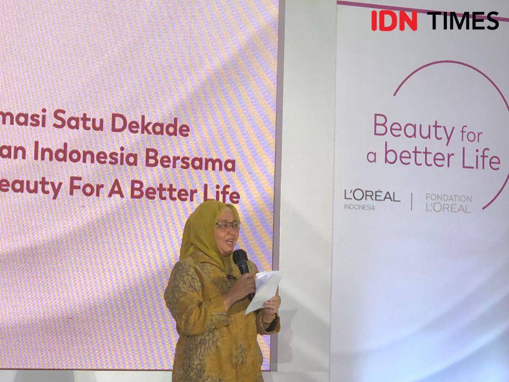 Perayaan 1 dekade BFBL dengan tajuk 'Transformasi satu dekade perempuan Indonesia bersama L’Oréal Beauty For A Better Life' pada Kamis (09/08/2023) di Habitate, Jakarta Selatan. (IDN Times/Nisa Zarawaki)