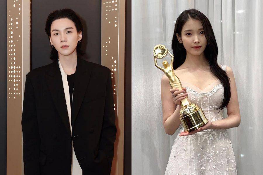 SUGA BTS dan IU (instagram.com/agustd | instagram.com/dlwlrma)