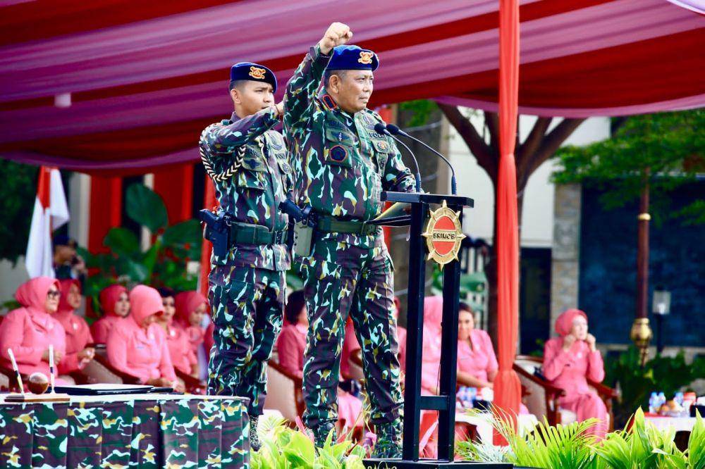 Korps Brimob Polri meresmikan struktur organisasi baru dan pelantikan jabatan Komandan Pasukan Brimob I, II dan III di Lapangan Mako Brimob Kelapa Dua, Depok, Jumat (10/3/2023). (dok. Humas Polri)