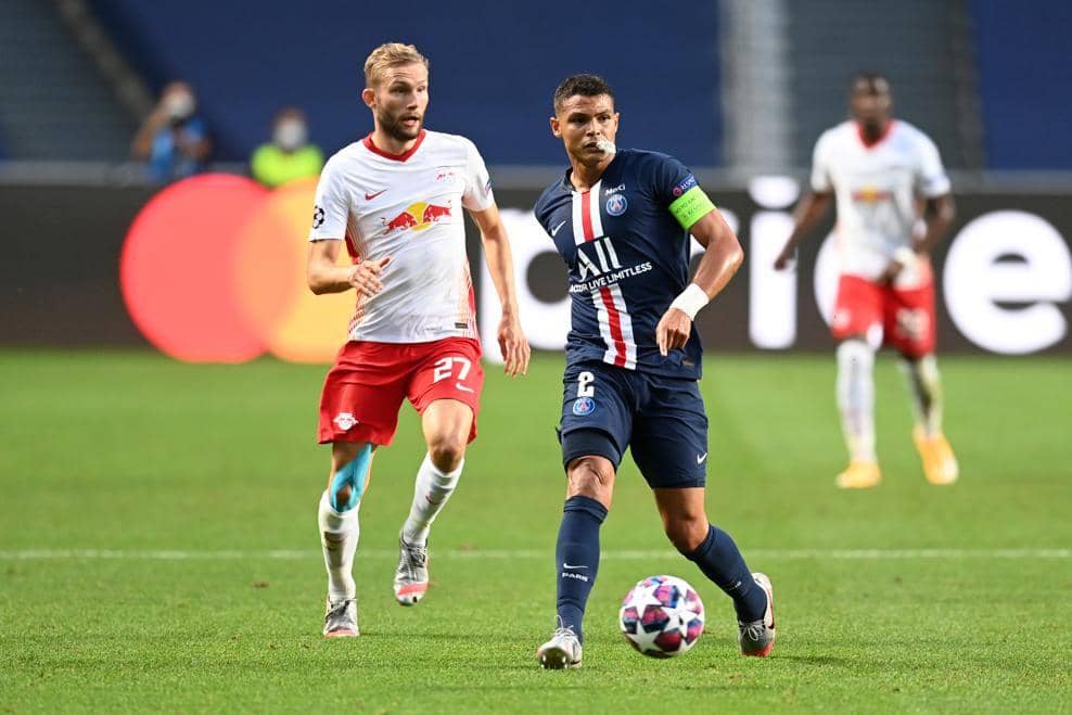 Paris Saint-Germain melawan RB Leipzig. (uefa.com)