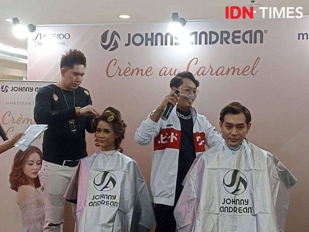 Johnny Andrean Salon meluncurkan Hair Color Trend terbaru untuk 2023 dengan mengusung tema "Creme au Caramel". (IDN Times/M. Tarmizi Murdianto)