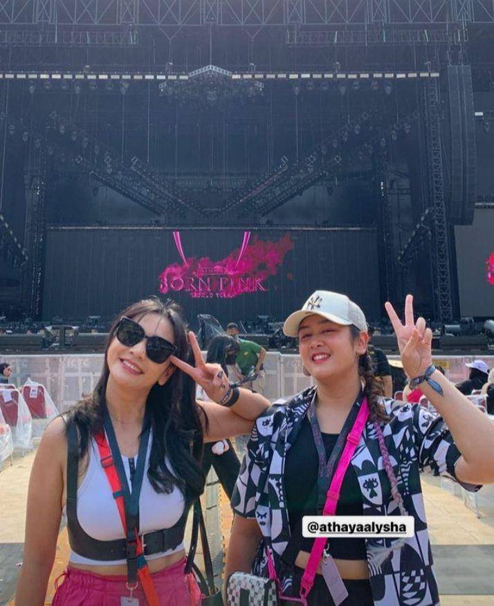 potret artis nonton konser BLACKPINK bareng anak (instagram.com/hestipurwadinata)