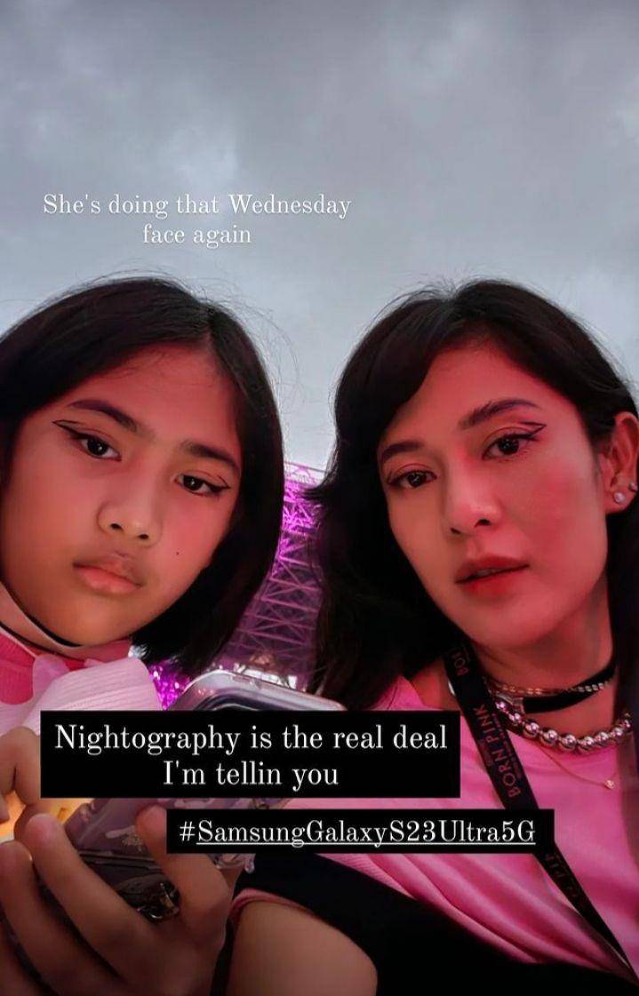 potret artis nonton konser BLACKPINK bareng anak (instagram.com/therealdisastr))