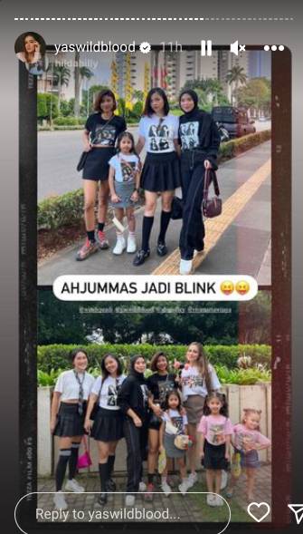 momen keluarga Yasmine Wildblood nonton konser BLACKPINK (instagram.com/yaswildblood)