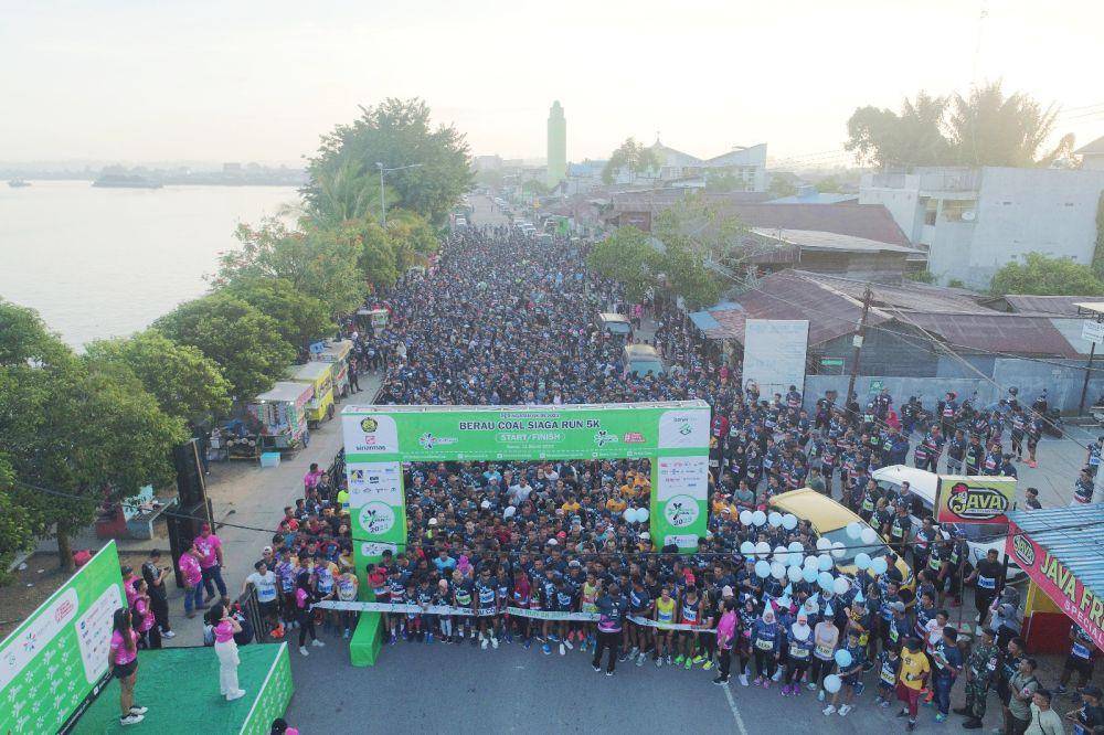 PT Berau Coal menggelar Siaga Run 5K dalam puncak Bulan Keselamatan dan Kesehatan Kerja (K3) BK3N Tahun 2023, Sabtu (11/3/2023). Foto Berau Coal