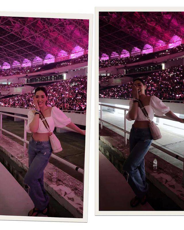 Laksmi Shari De Neefe Suardana Saat Nonton Konser BLACKPINK di Jakarta (Instagram.com/laksmideneefe)