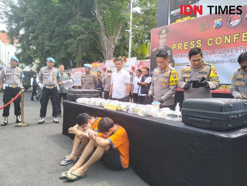 Bawa Sabu 24,1 Kg di KA, Polrestabes Surabaya Tangkap Dua Kurir