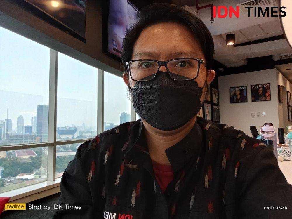 hasil jepretan kamera depan realme C55 NFC (dok. IDN Times/Fatkhur Rozi)