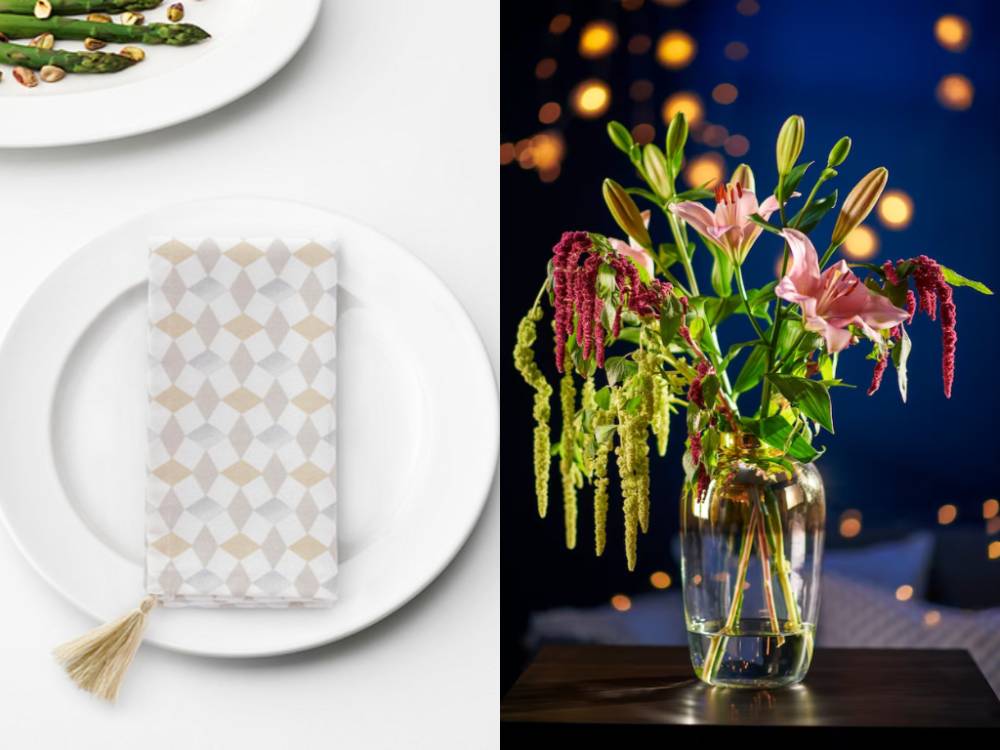 Serbet dan vas bunga koleksi GOKVÄLLÅ dari IKEA (dok. IKEA)