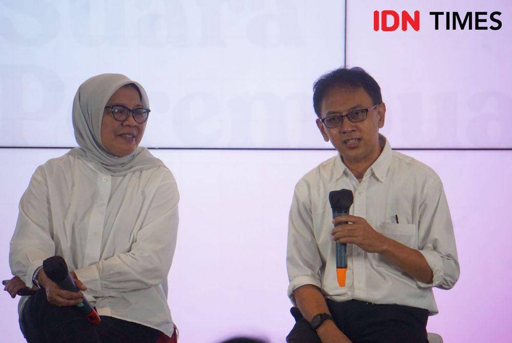 Suara Perempuan: OTW Ruang Kerja Bebas Pelecehan. (IDN Times/Aryodamar)