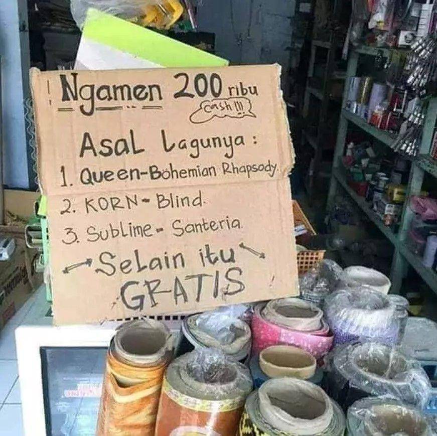 pengumuman dilarang ngamen (instagram.com/rakyat_plus_62)
