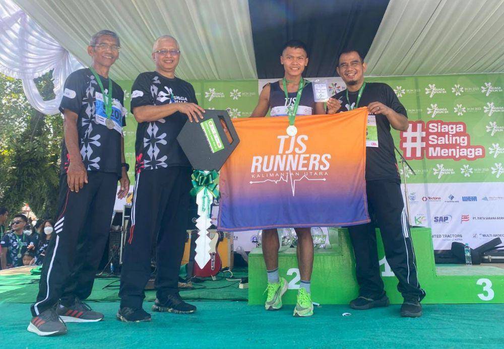 Pernyataan pejabat PT Berau Coal dalam Siaga Run 5K puncak K3 BK3N Tahun 2023, Sabtu (11/3/2023). Foto Berau Coal