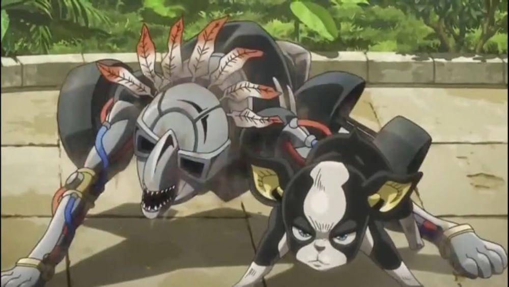 The Fool dan Iggy. (Dok. David Production/JoJo's Bizarre Adventure: Stardust Crusaders)