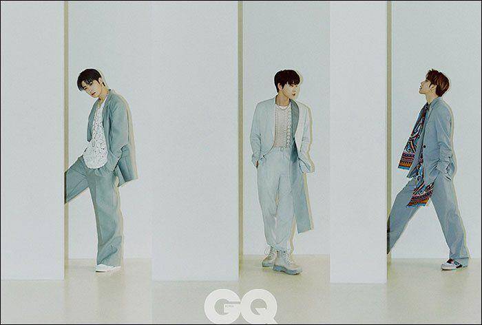 Doyoung, Jaehyun, dan Jungwoo di Majalah GQ Korea (twitter.com/GQKOREA)