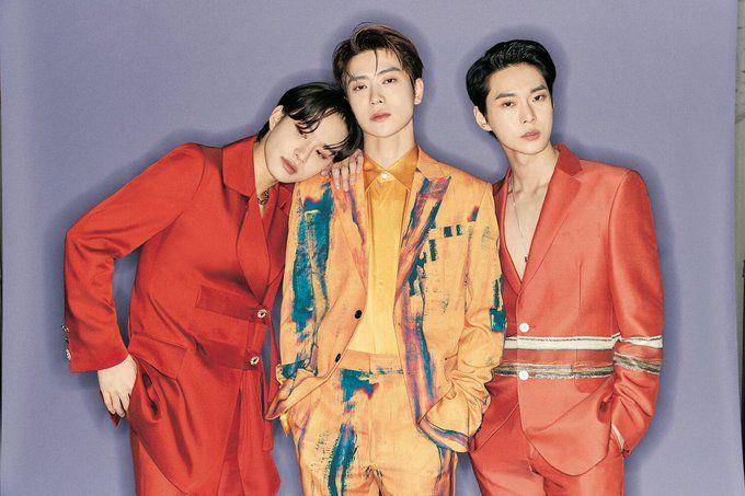 Doyoung, Jaehyun, dan Jungwoo di Majalah ELLE JAPAN (twitter.com/SM_NCT_BACKUP)